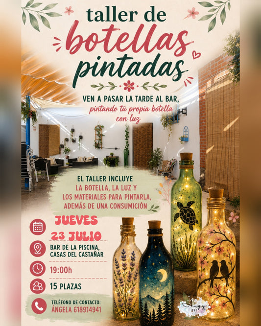 Taller botellas pintadas